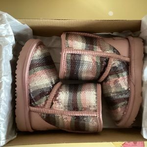 Ugg classic rainbow sequin